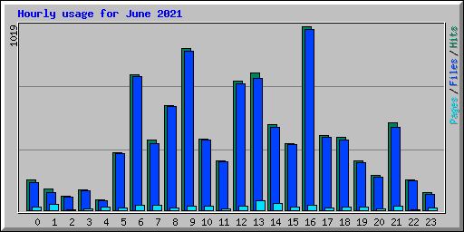 Hourly usage for June 2021