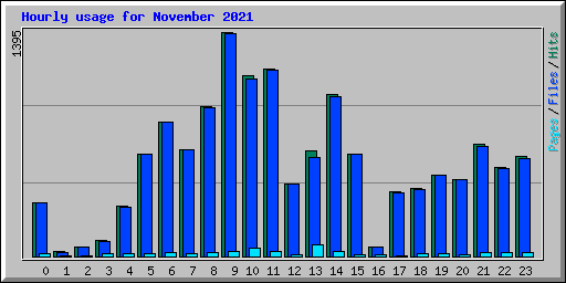 Hourly usage for November 2021